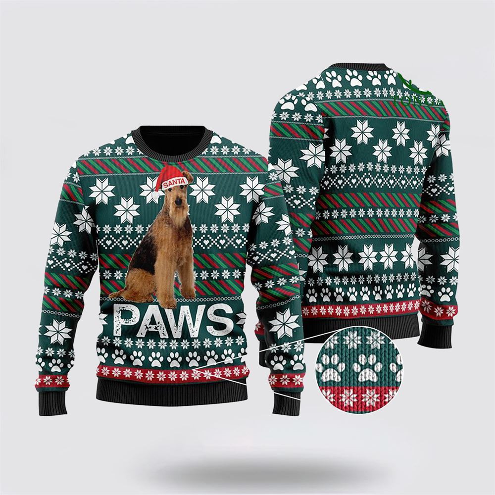 Akita Santa Printed Christmas Ugly Sweater Christmas Gift For Dog Love