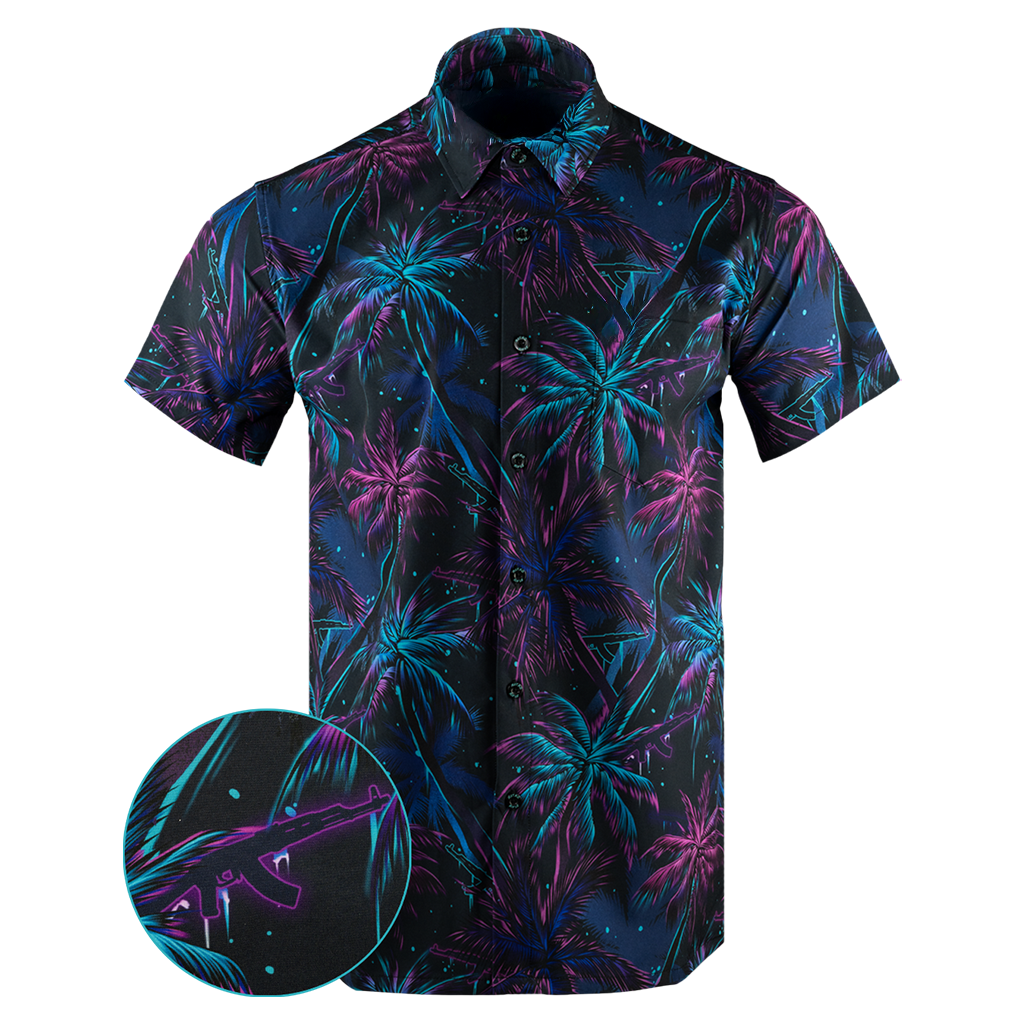 Ak'S And Vacays V2 Button Down Shirt Concealed Carry Hawaiian Shirt Christmas Present For Dad