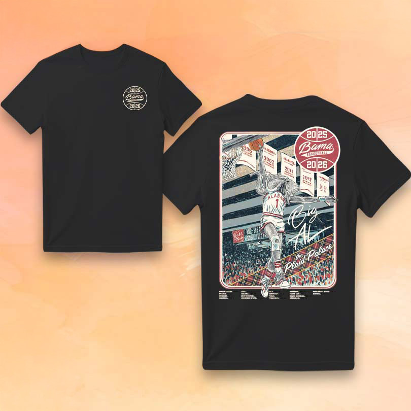 Alabama Basketball Schedule 2025 2026 T-Shirt Big AL Shirt Alabama Basketball Merch Fan Gifts