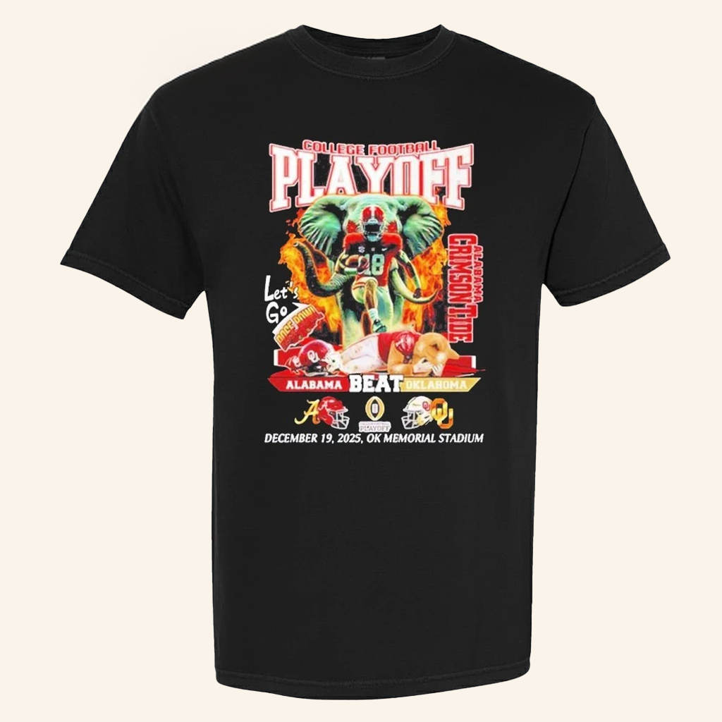 Alabama Beat Oklahoma 2025 College Football Playoff First Round Mascot T-Shirt Fan Merch Gifts Alabama Beat Oklahoma 2025 College Football Playoff First Round Mascot T-Shirt Fan Merch Gifts