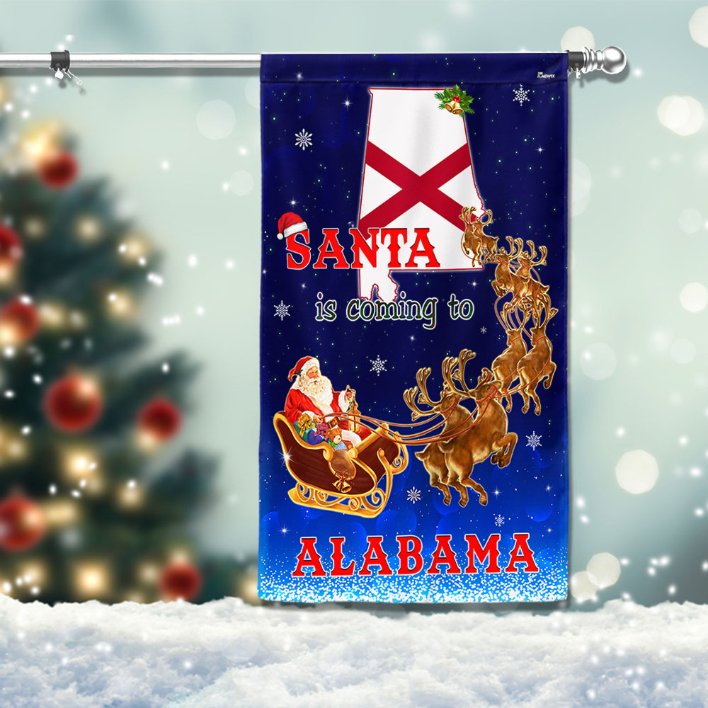 Alabama Christmas Flag Santa Is Coming To Alabama