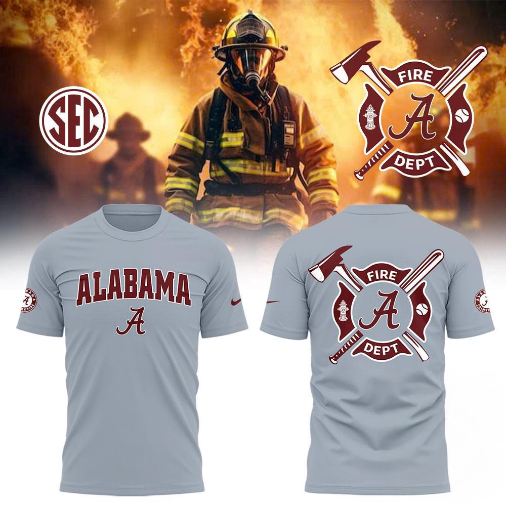 Alabama Crimson Tide Baseball x Firefighter Appreciation 2025 Shirt Gifts For Baseball Fans