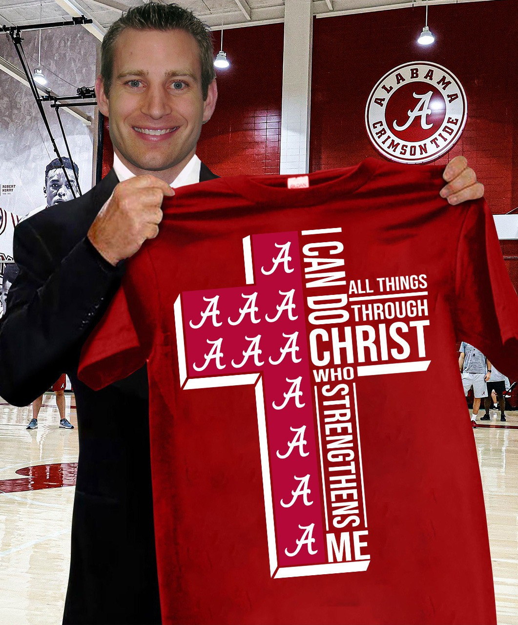 Alabama Faith T-Shirt I Can Do All Things Through Christ Who Strengthens Me Fans Gifts