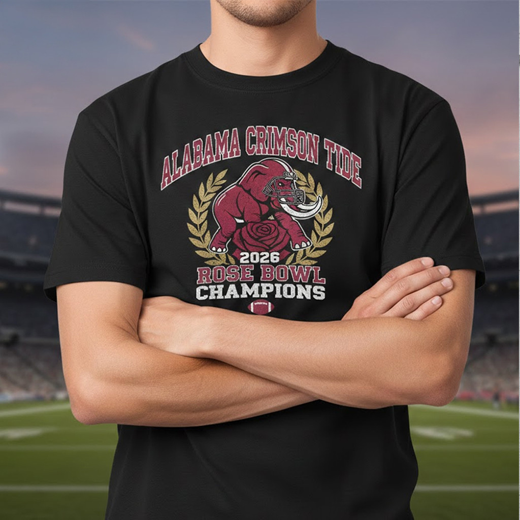 Alabama Football 2026 Rose Bowl Champions Shirt Alabama Football Merch Gifts For Him