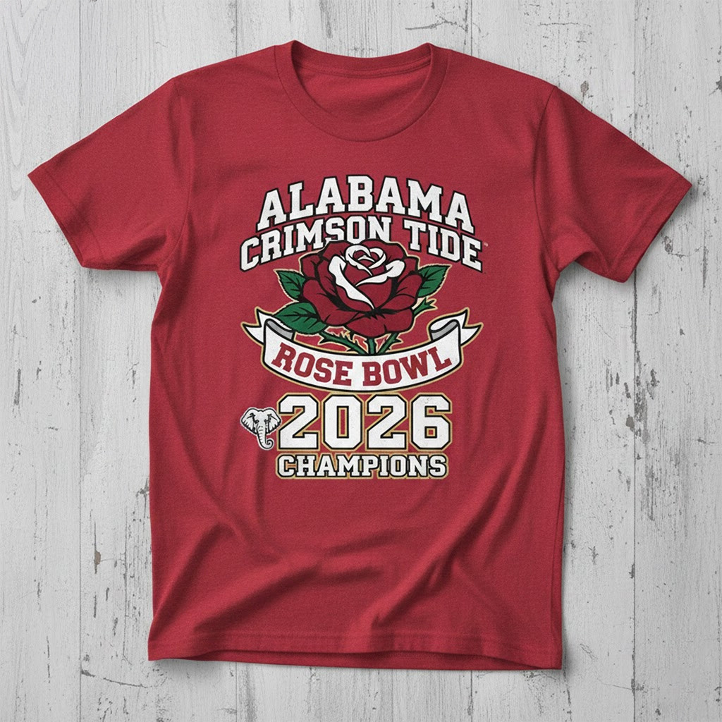 Alabama Football Rose Bowl Champions Shirt 2026 Alabama Football Merch Best Gifts For Fans