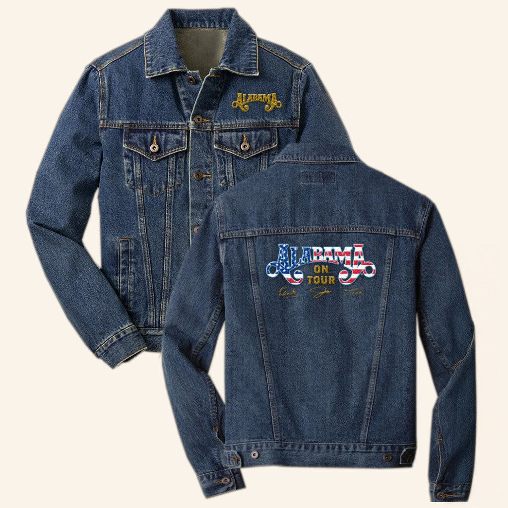 Alabama Merch Tour 2025 Alabama Denim Jacket Gift Ideas For Fans Alabama Merch Tour 2025 Alabama Denim Jacket Gift Ideas For Fans
