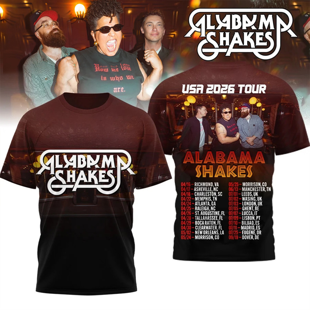 Alabama Shakes USA 2026 Tour Shirt Rock Band Concert Dates T-Shirt Alabama Shakes Merch Alabama Shakes USA 2026 Tour Shirt Rock Band Concert Dates T-Shirt Alabama Shakes Merch