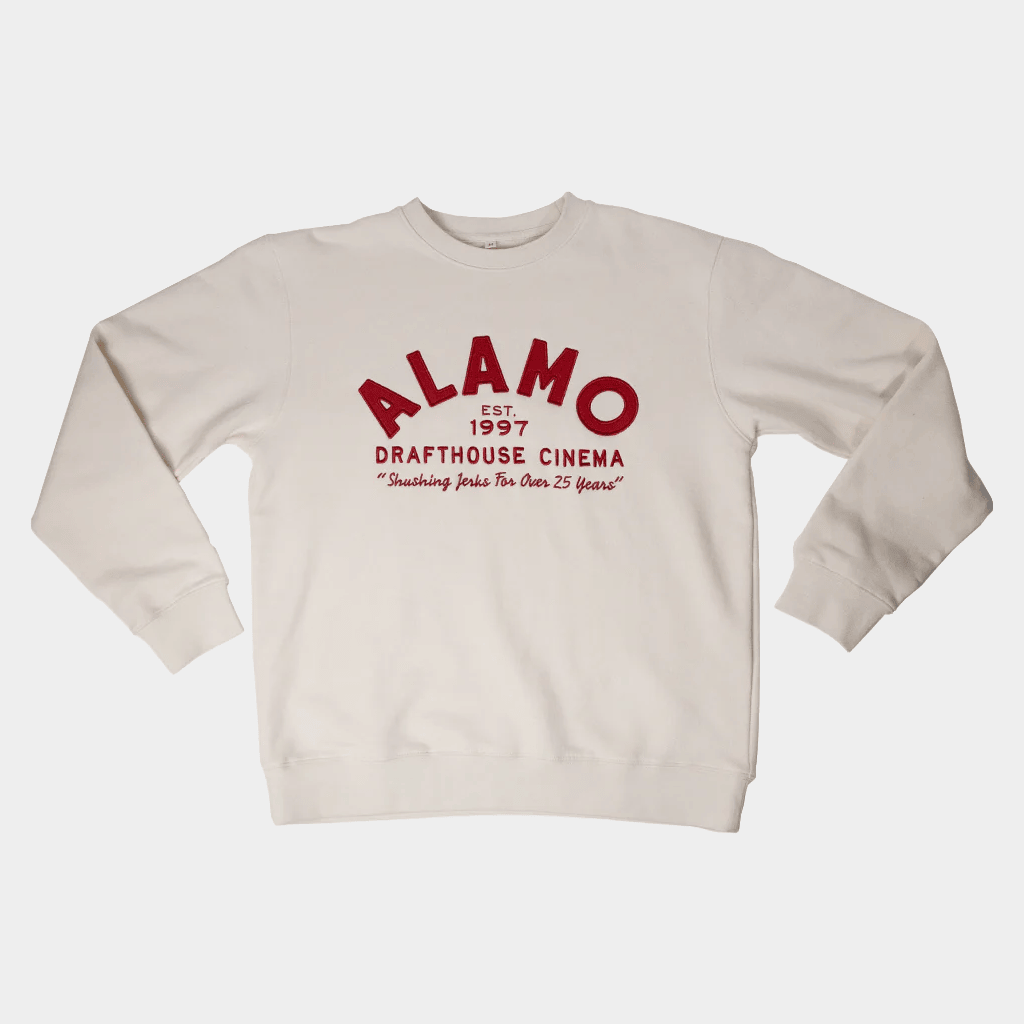 Alamo Drafthouse Merch Alamo Drafthouse Shushing Since 97 Sweatshirt Gifts For Friends