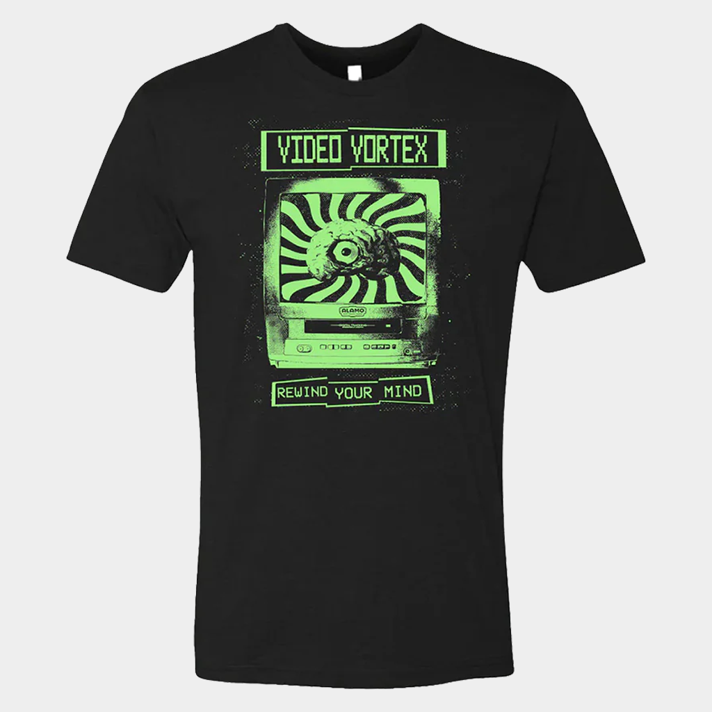 Alamo Drafthouse Merch Video Vortex Rewind Your Mind T-Shirt Good Gifts For Boyfriend