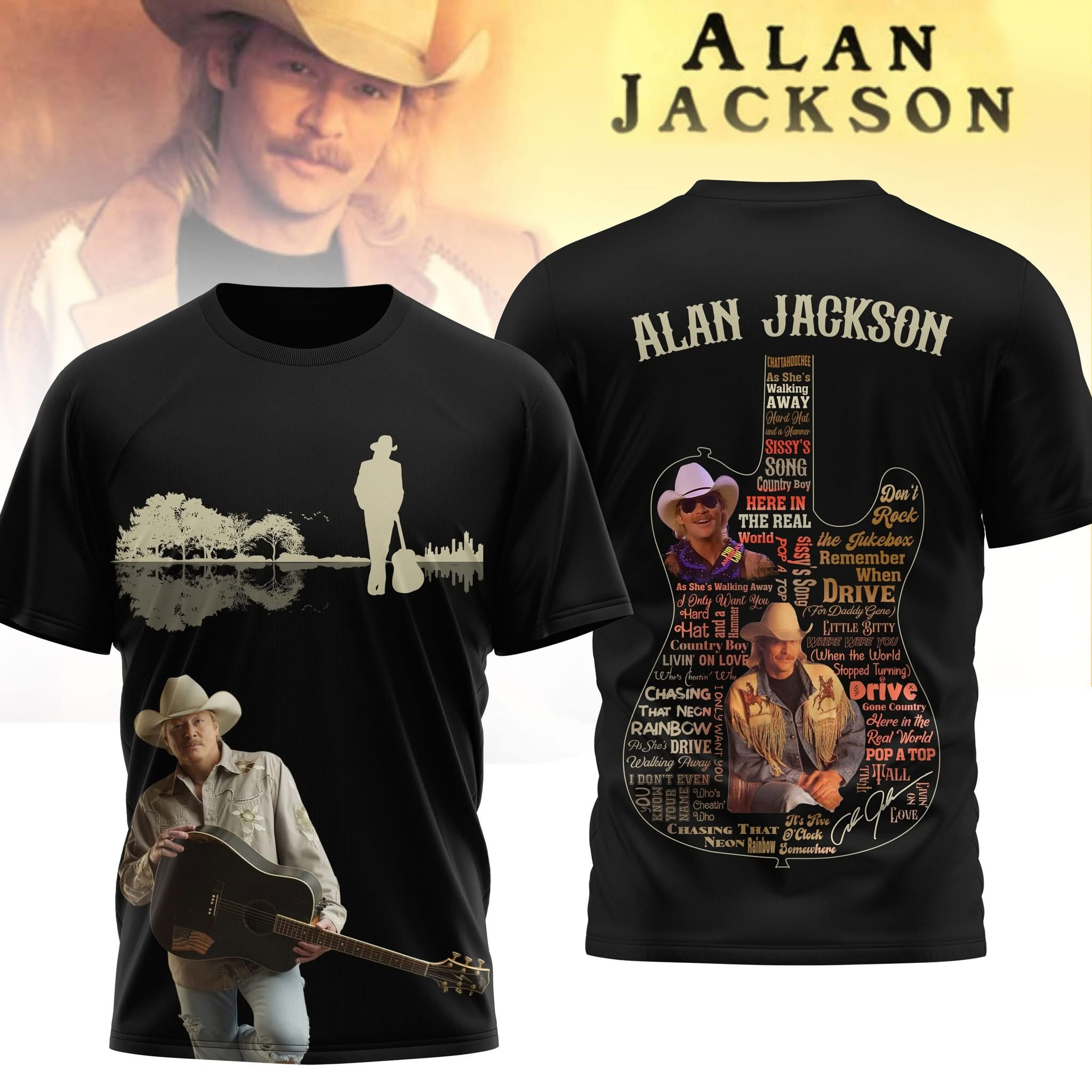 Alan Jackson T-Shirt Country Music Lover Gifts For Alan Jackson Fans Father's Day Gifts