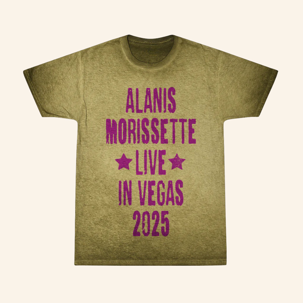 Alanis Morissette Merch Live In Vegas Green Event T-Shirt Cool Gifts For Music Lovers