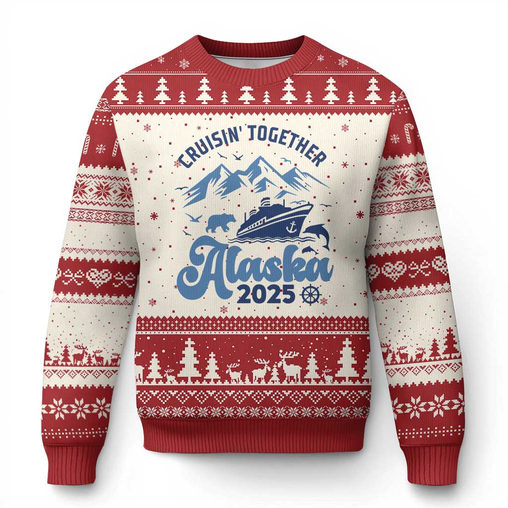 Alaska Cruisin Together Ugly Christmas Sweater Polar Themed Sweater Family Cruise Gifts