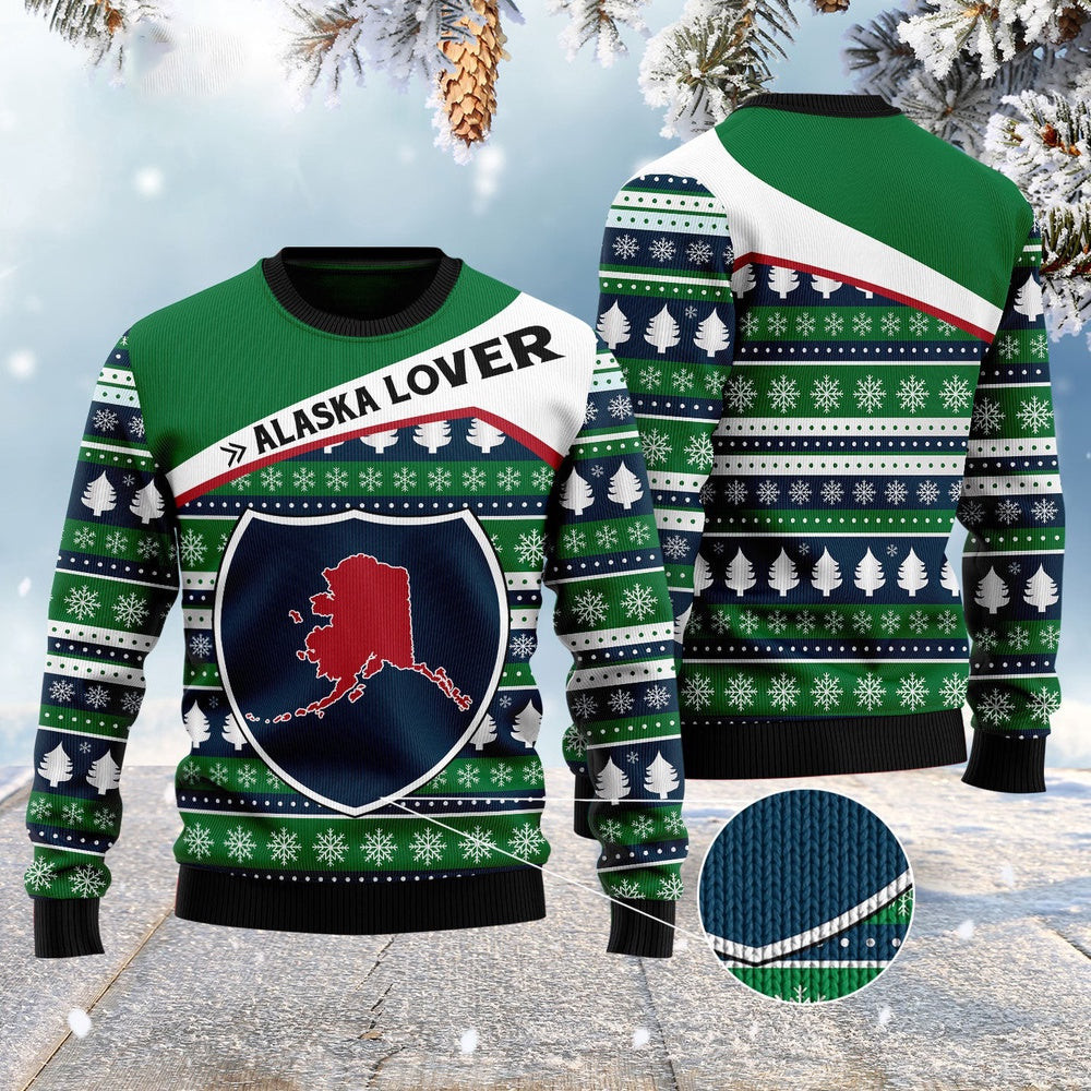 Alaska Lover Ugly Christmas Sweater Funny Ugly Christmas Sweater Holiday Gifts