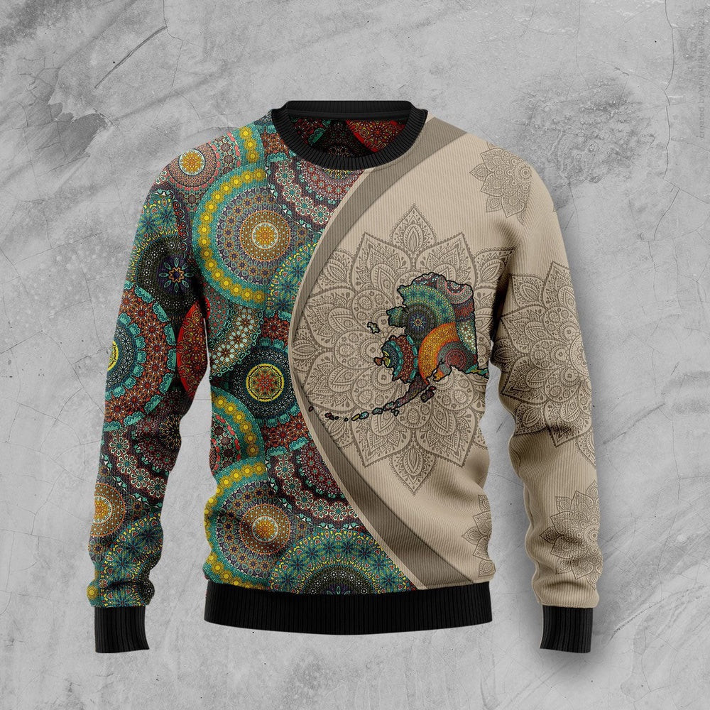 Alaska Mandala Ugly Christmas Sweater Gift for Christmas