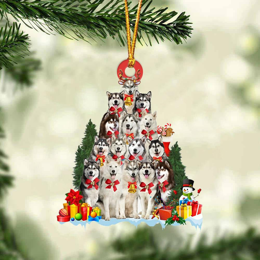 Alaskan Malamute Dog Christmas Tree Ornament Dog Gifts Acrylic Ornament Dog Gifts Acrylic Ornament