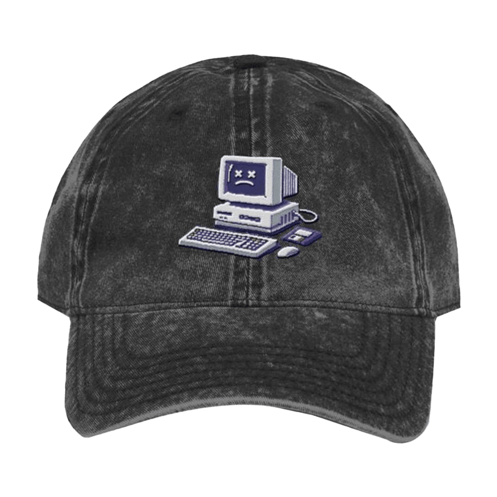 Alberta Merch Sad Computer Embroidered Hat Presents For Dad