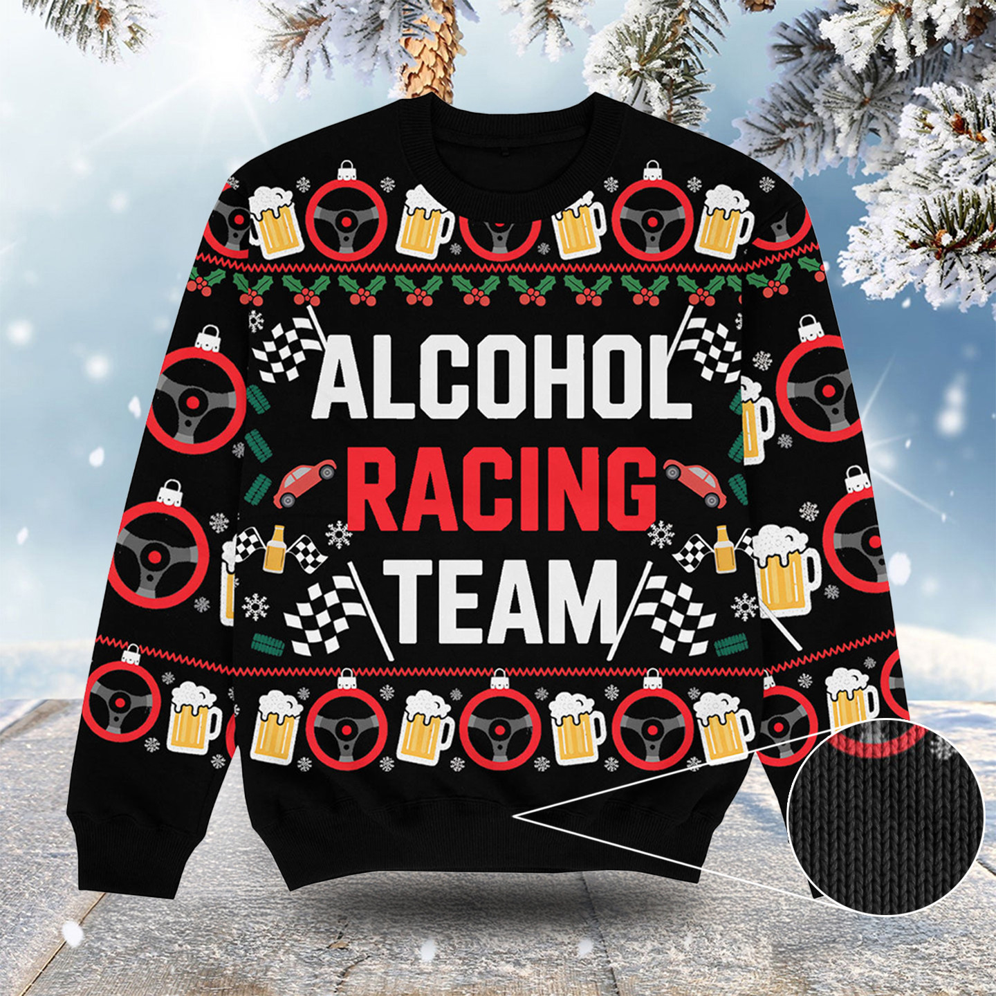 Alcohol Racing Team Christmas Ugly Sweater Cute Xmas Clothing Son To Mother Christmas Gifts
