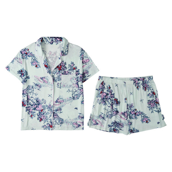 ALDI Sera Sera Floral Graphic Hawaiian Shirt And Shorts ALDI Mania Sleepwear 2026 Gift For Wife