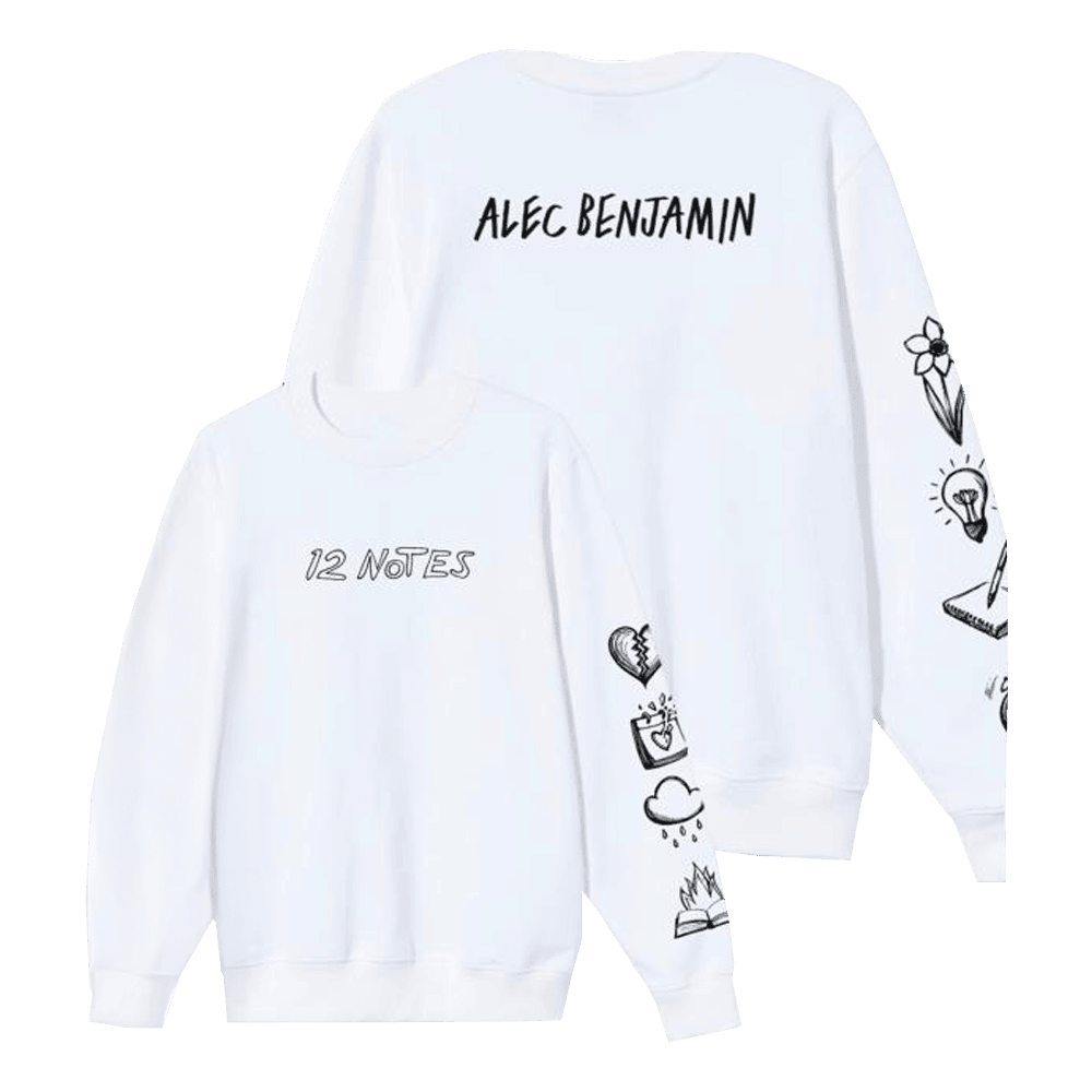 Alec Benjamin Merch 12 Notes Tour Crewneck Sweatshirt Music Lover Gift Ideas For Him Alec Benjamin Merch 12 Notes Tour Crewneck Sweatshirt Music Lover Gift Ideas For Him