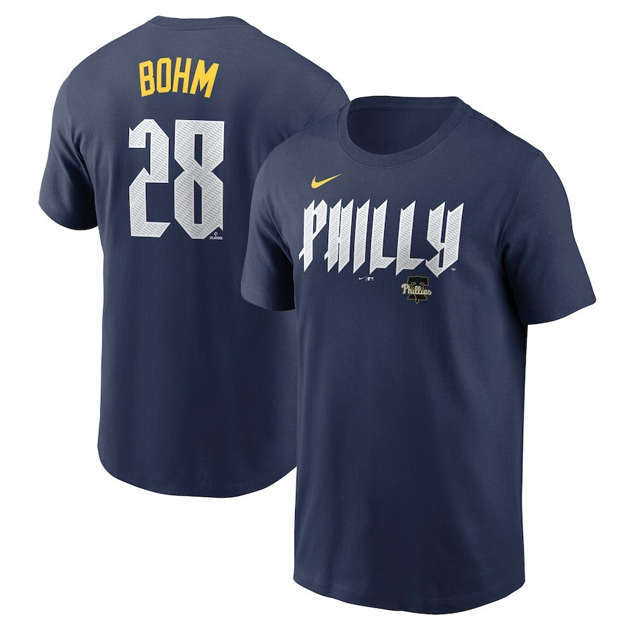 Alec Bohm Philadelphia Phillies City Connect T-Shirt Name And Number Shirt Merch For Fans