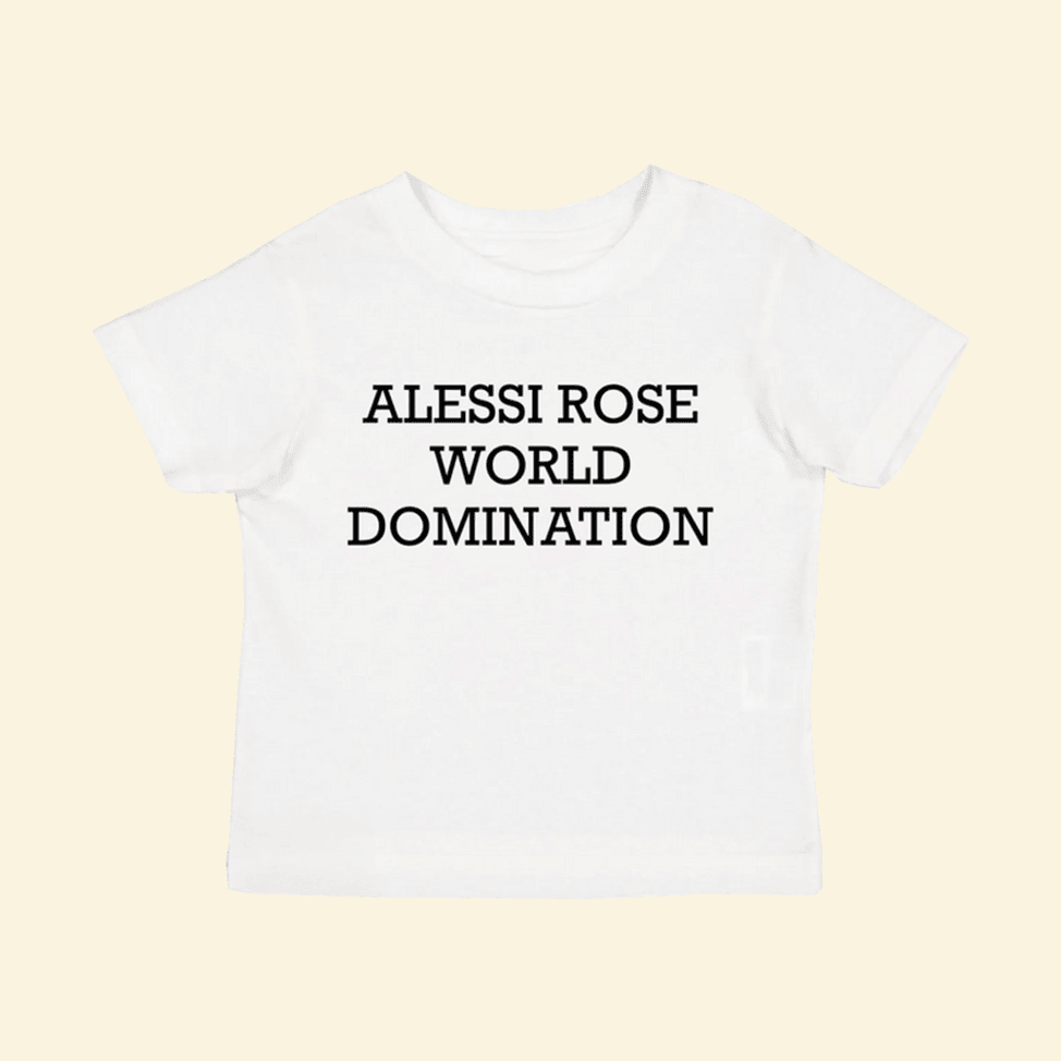 Alessi Rose Merch Alessi Rose World Domination Baby Tee Mothers Day Gift for Brother