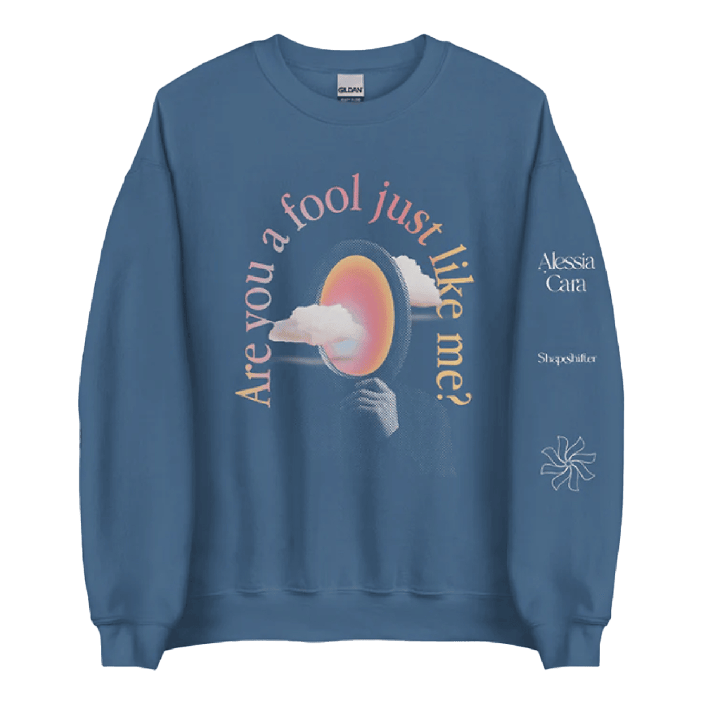 Alessia Cara Are You A Fool Slate Blue Crewneck Sweatshirt Def Jam Merch Gifts For Her Alessia Cara Are You A Fool Slate Blue Crewneck Sweatshirt Def Jam Merch Gifts For Her