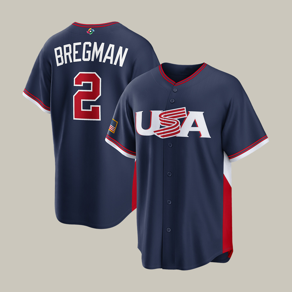 Alex Bregman USA World Baseball Classic 2 Jersey Baseball Shirt Alex Bregman Fan Gift