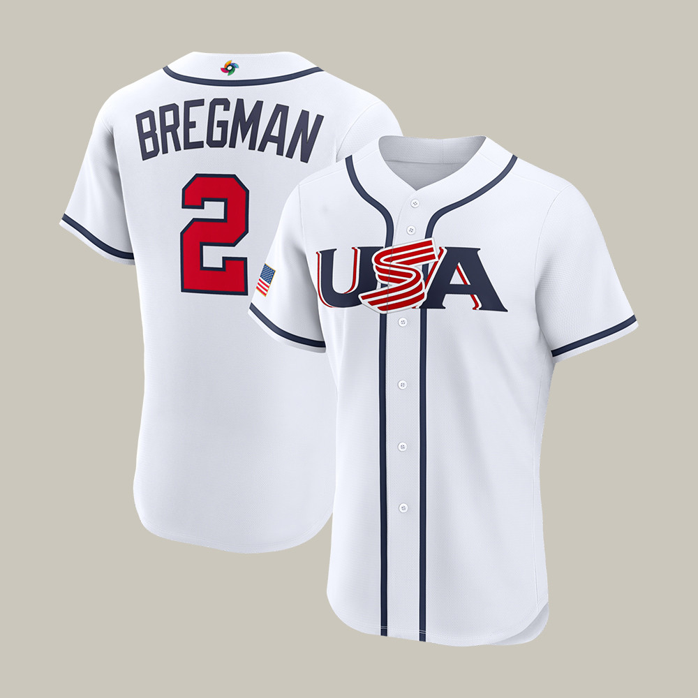 Alex Bregman USA World Baseball Classic 2 Jersey Team USA Baseball Clothes Gift For Game Day