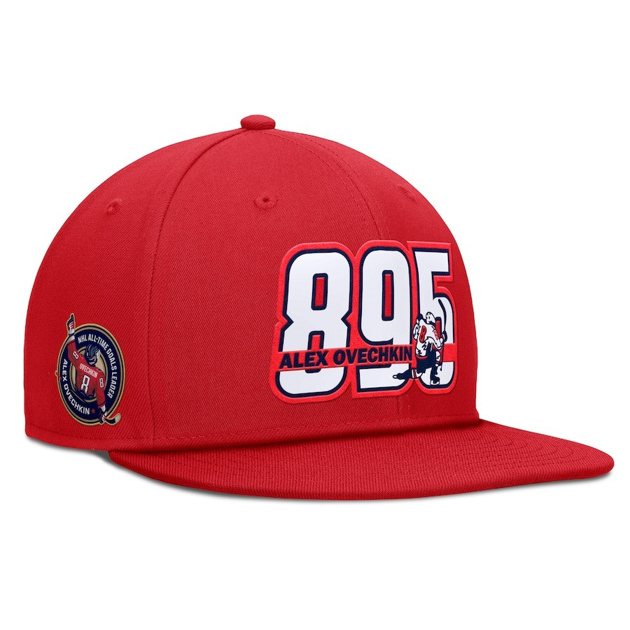 Alex Ovechkin 895 Hat Ovechkin NHL All-Time Leading Goal Scorer Snapback Hat Fan Merch