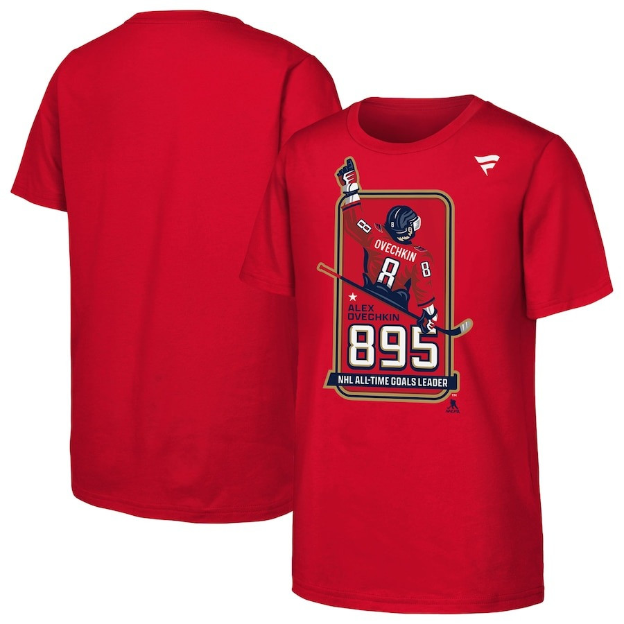 Alex Ovechkin 895 T-Shirt NHL All-Time Goal Leader Washington Capitals Fan Merch Gifts