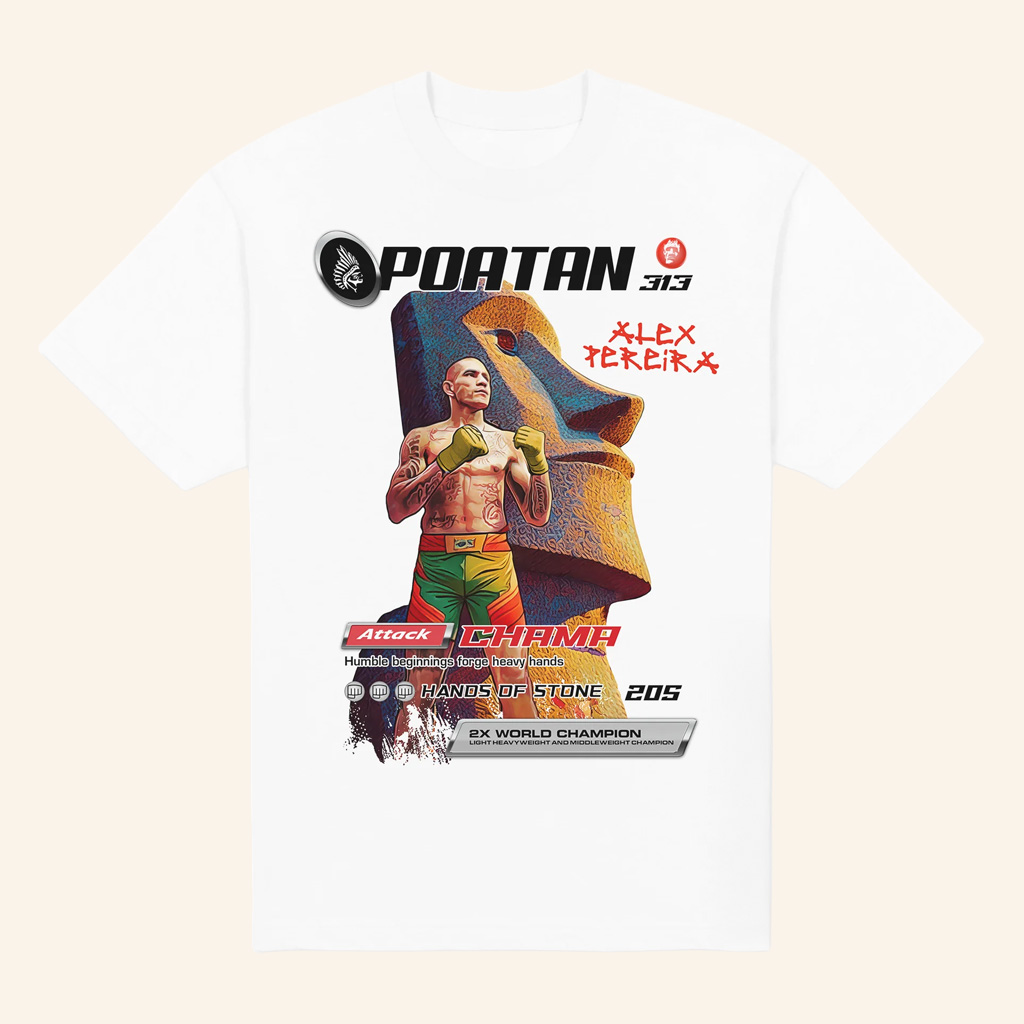 Alex Pereira Merch Poatan Chama Attack 2x World Champion T-Shirt Best Gift For UFC Fans Alex Pereira Merch Poatan Chama Attack 2x World Champion T-Shirt Best Gift For UFC Fans