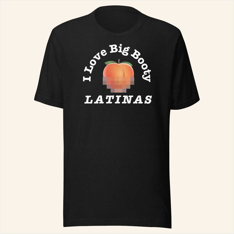Alex Stein Merch I Love Big Booty Latinas Black T-Shirt Gifts For Besties Gifts For Her