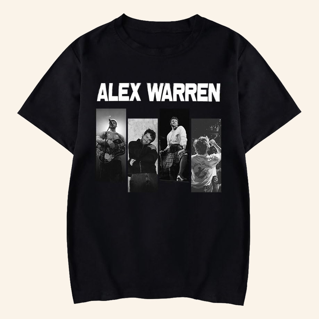 Alex Warren Merch Streetwear Alex Warren Photo T-Shirt Celebrity Merch Gifts For Music Lovers