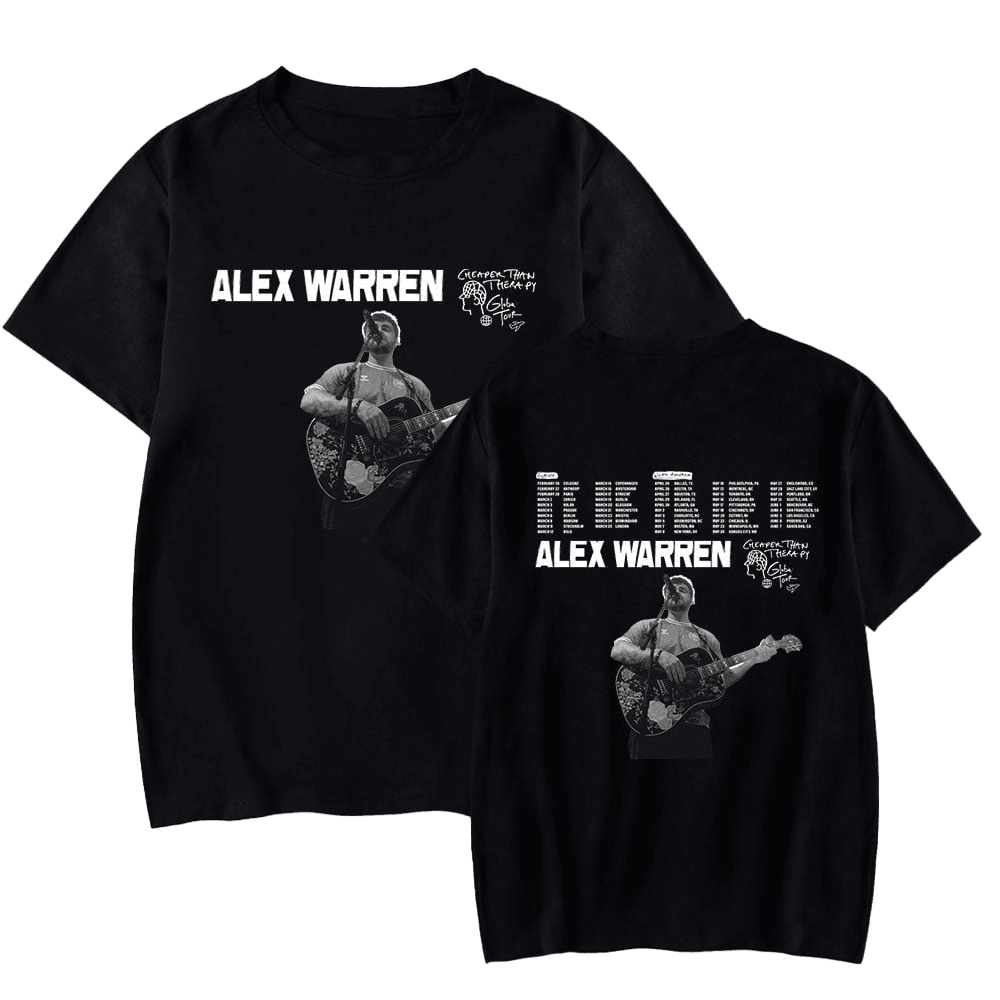 Alex Warren Merch T-Shirt Alex Warren Cheaper Than Therapy Tour Shirt Unique Gift for Southern Men