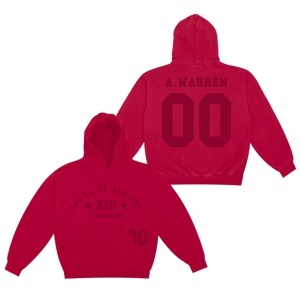 Alex Warren Merch You'll Be Alright Kid Red Hoodie Gifts For Friends Alex Warren Merch You'll Be Alright Kid Red Hoodie Gifts For Friends
