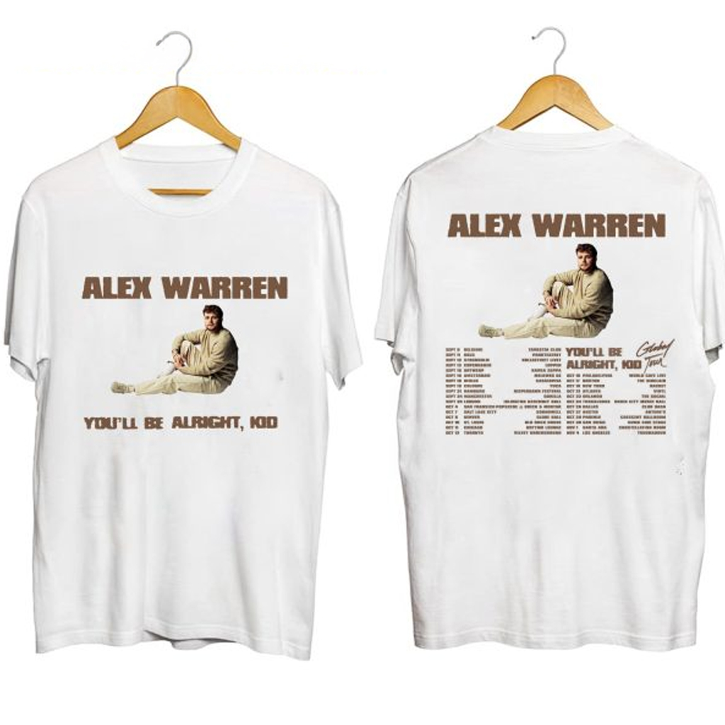 Alex Warren You'll Be Alright Kid Tour Shirt Alex Warren Merch Cool Gifts For Music Lovers