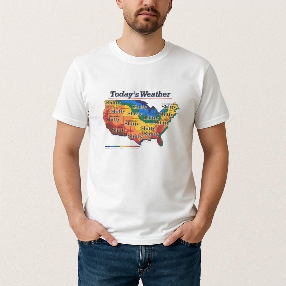 Alexander Skarsgard Todays Weather Shitty Weather T-Shirt Humorous Graphic Tee Gift Idea