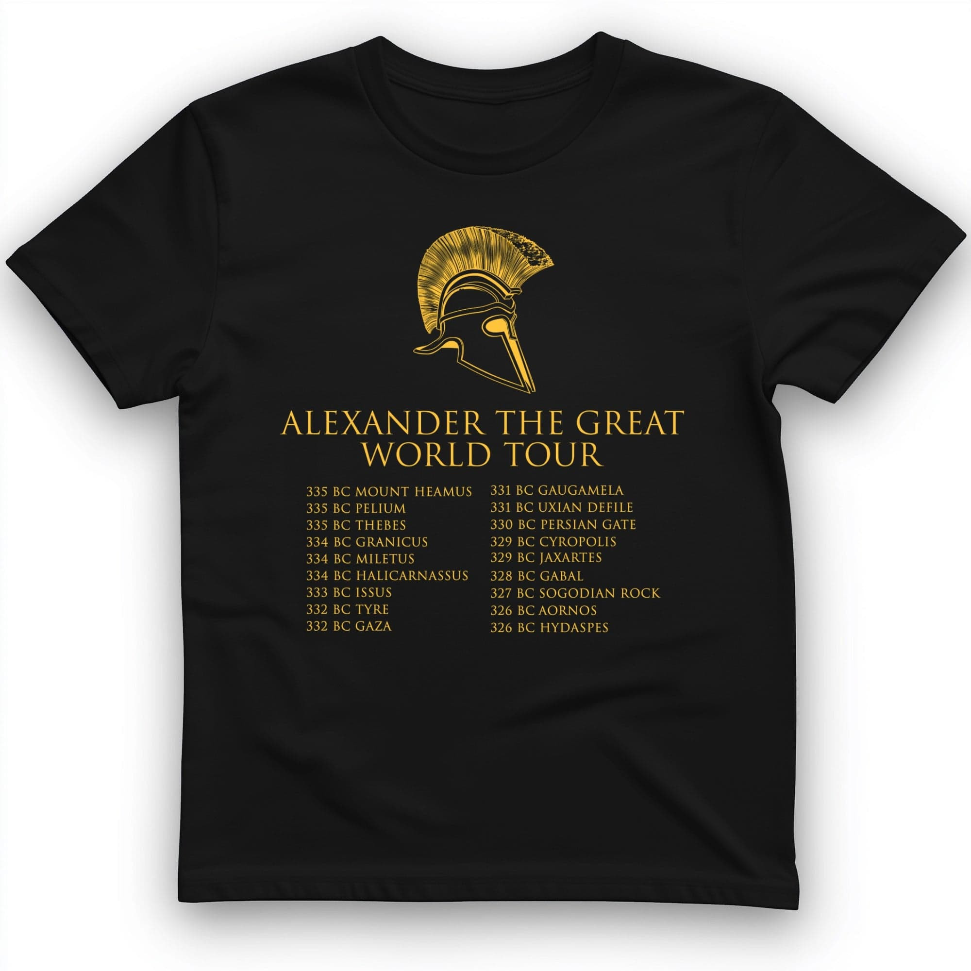 Alexander The Great World Tour T-Shirt History Themed Clothes Unique Gifts For Friends
