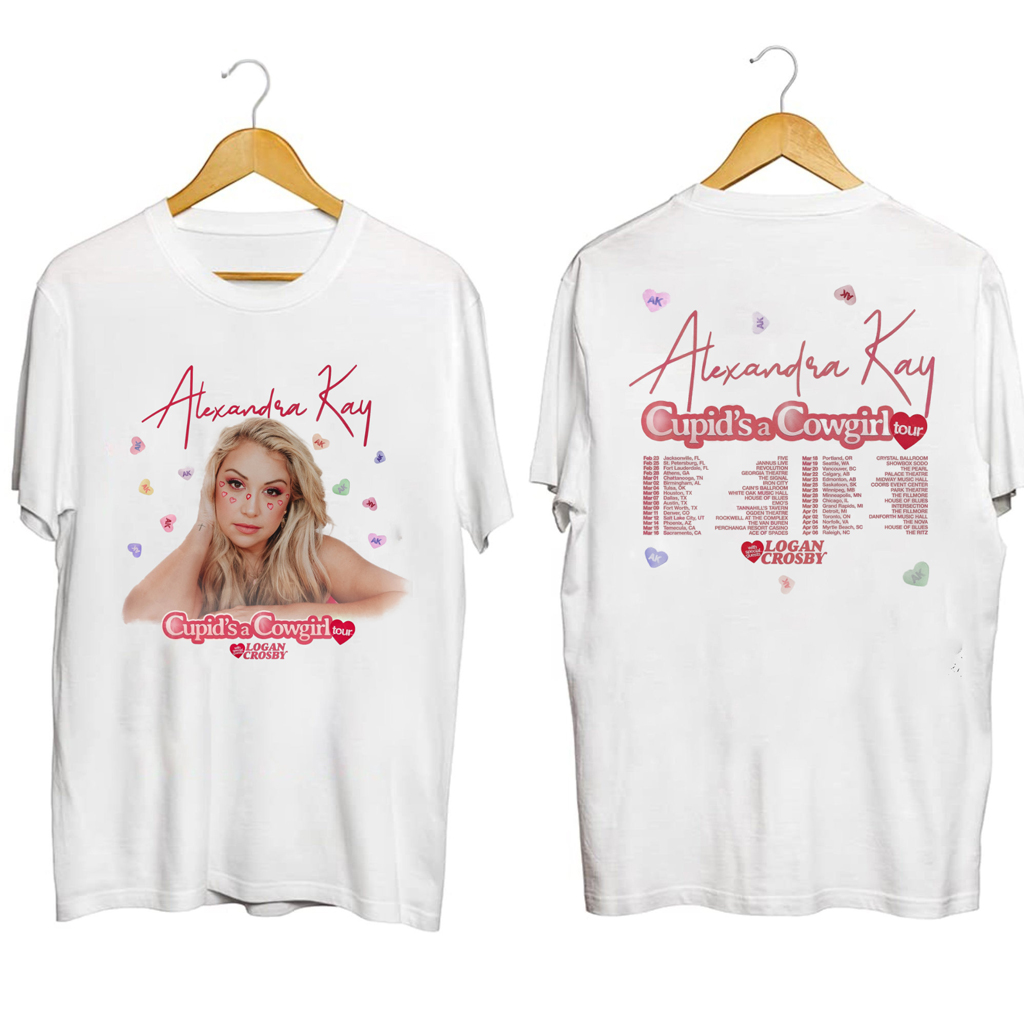Alexandra Kay Cupid's A Cowgirl Tour Shirt Alexandra Kay Merch Birthday Gifts For Music Lovers
