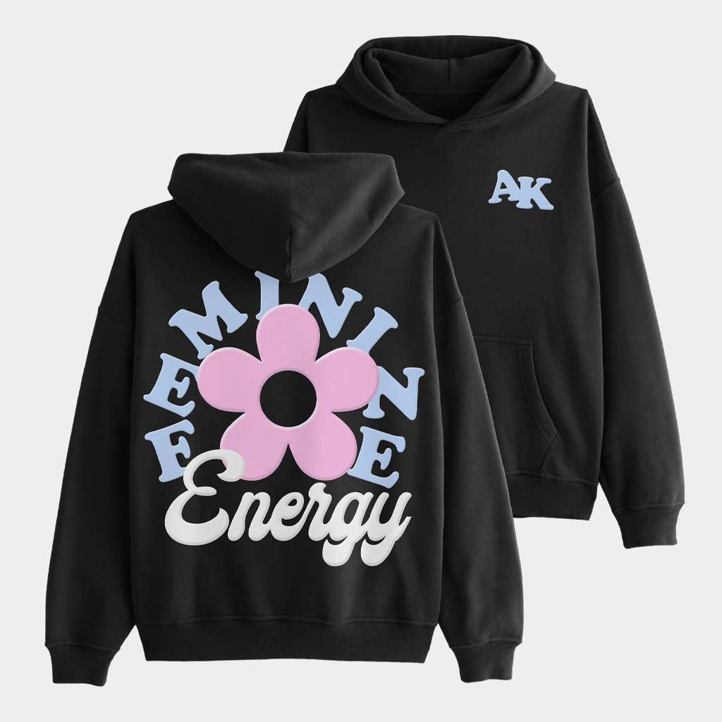 Alexandra Kay Merch Feminine Energy Black Hoodie Alexandra Kay Hoodie Gifts For Sister