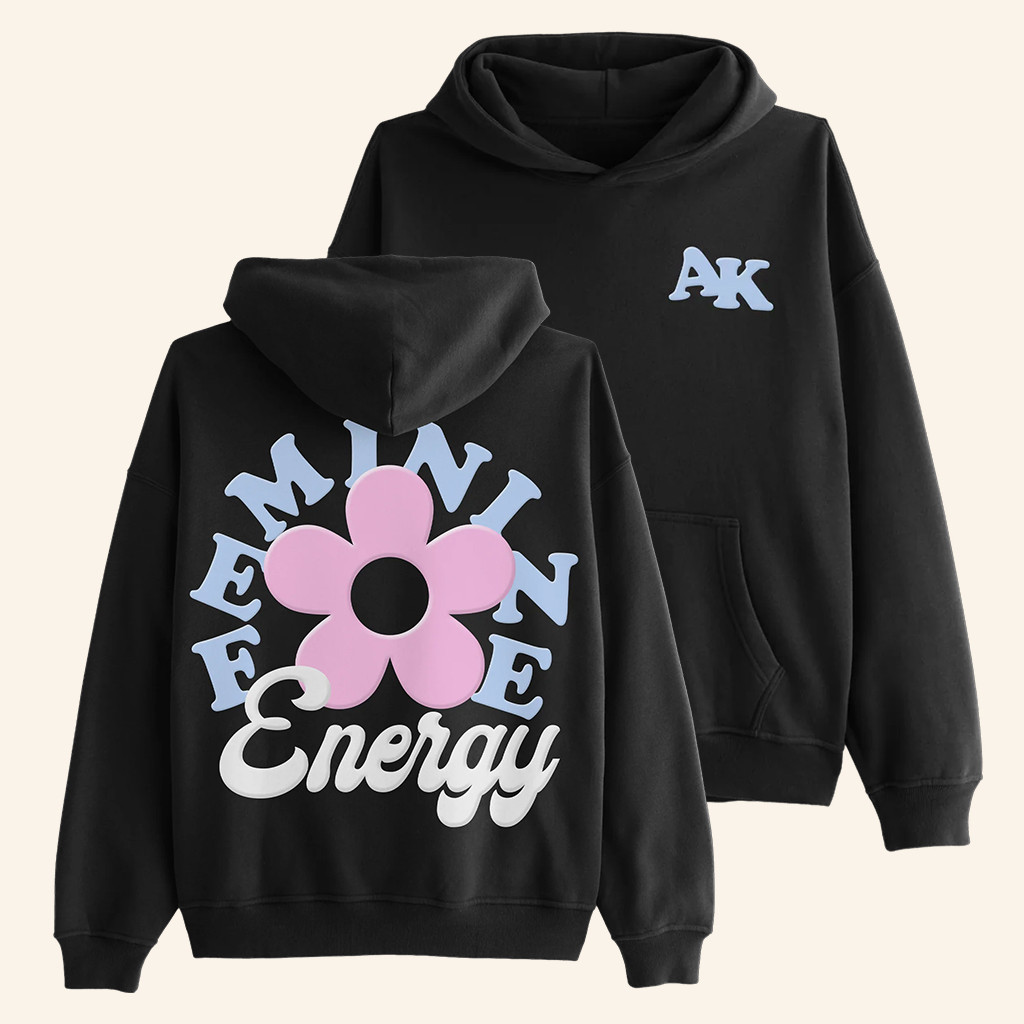 Alexandra Kay Merch Feminine Energy Black Hoodie Music Lover Gifts For Her