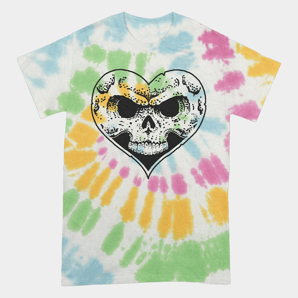 Alexisonfire Merch Heartskull Tie Dye T-Shirt Alexisonfire Shirt Birthday Gifts For Music Lovers