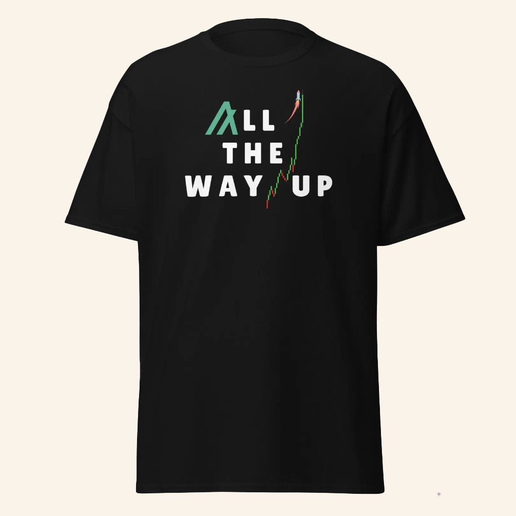 Algorand All The Way Up Black T-Shirt Algorand Merch Day Trader Gift Ideas For Dad