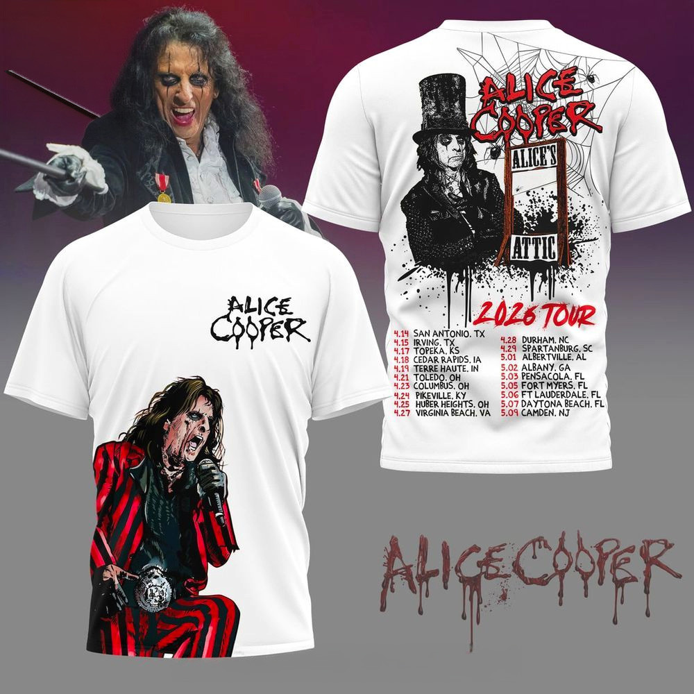 Alice Cooper 2026 Tour T-Shirt Alice Cooper Merch Gifts For Music Fans