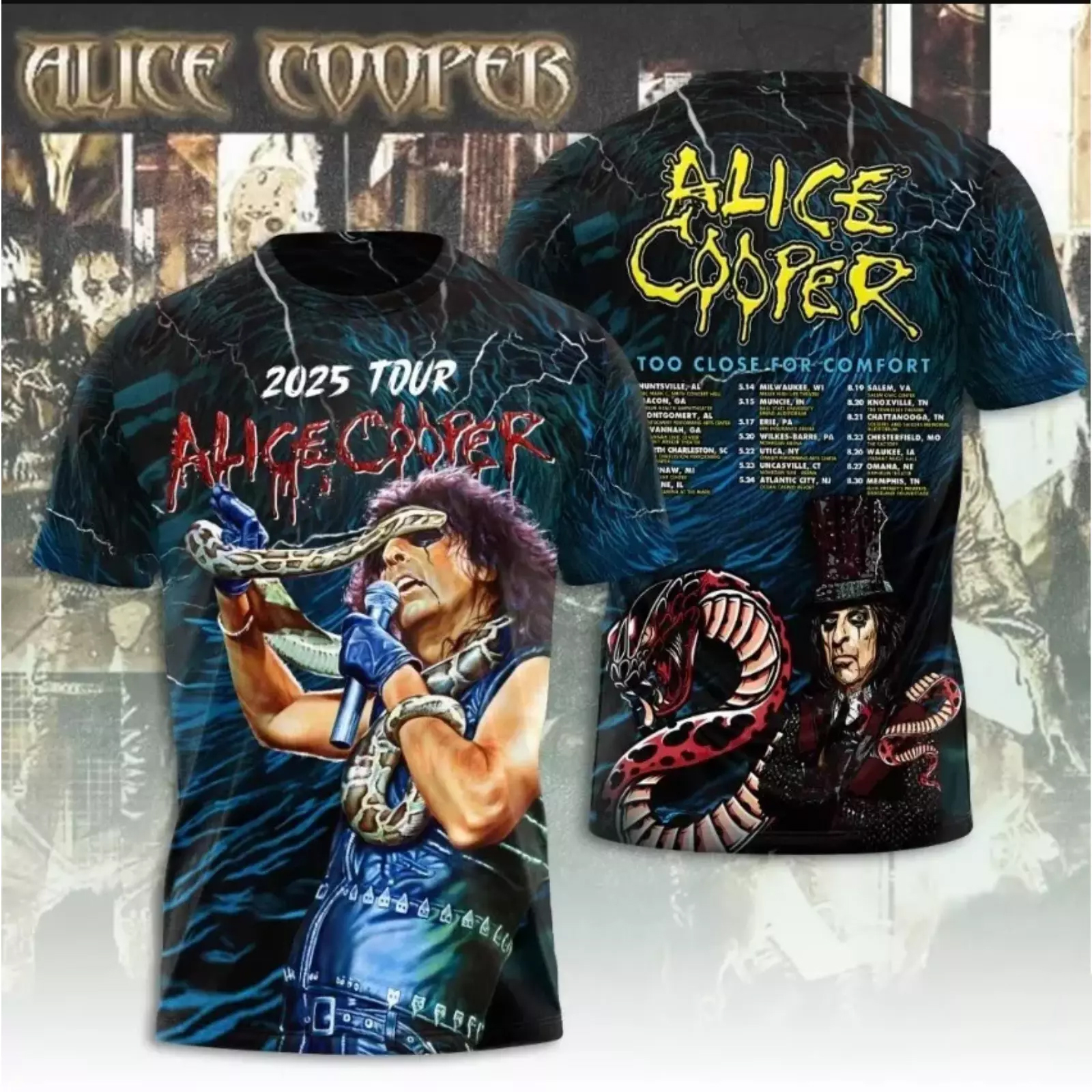 Alice Cooper 3D T-Shirt Gift Ideas For Music Lovers