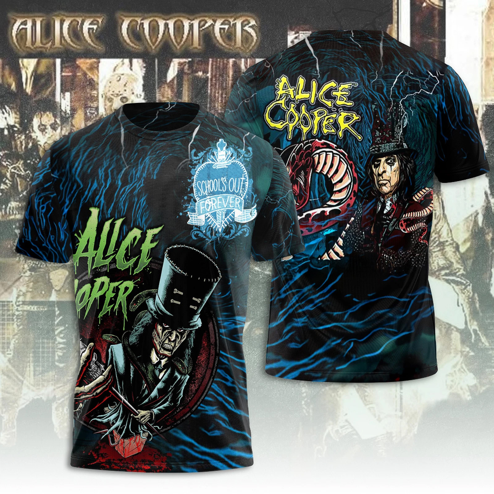 Alice Cooper 3D T-Shirt Gifts For People Who Like Music