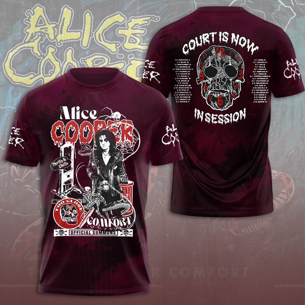Alice Cooper Court Is Now In Session T-Shirt Music Lover Gift Ideas For Him