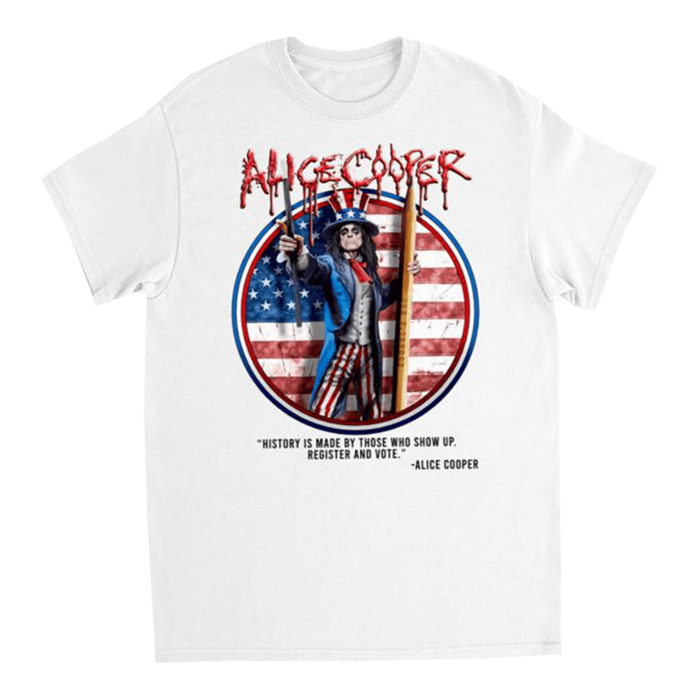 Alice Cooper Merch Register To Vote T-Shirt Father's Day Gifts Music Lover