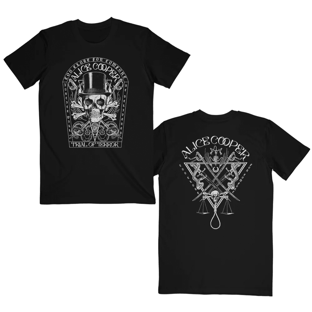 Alice Cooper Merch Trial Of Terror T-Shirt Music Gift Ideas For Guys Alice Cooper Merch Trial Of Terror T-Shirt Music Gift Ideas For Guys