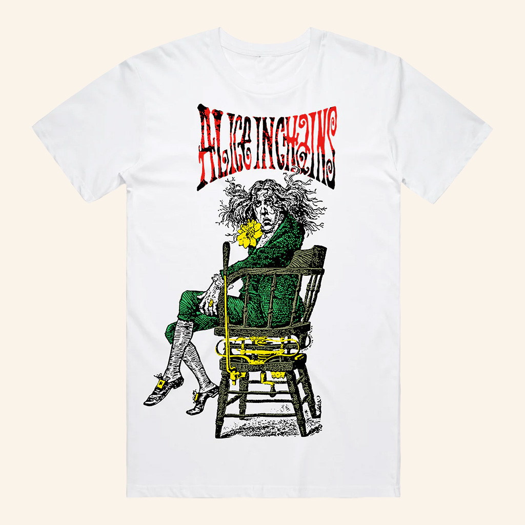Alice In Chains Merch Angry Chair White T-Shirt Christmas Gifts For Rock Fans Alice In Chains Merch Angry Chair White T-Shirt Christmas Gifts For Rock Fans
